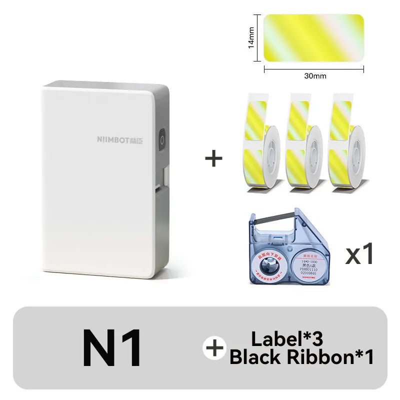 NIIMBOT N1/B18 Mini Portable Label Printer Thermal Transfer Pocket Label Maker With Long Life Ribbon And PET Stickers Gift
