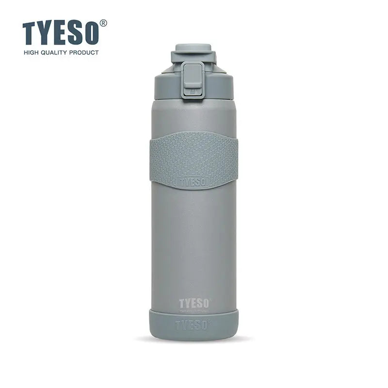 TYESO Vacuum Flasks Insulated Water Bottle 24H Cold 12H Hot Stainless Steel Leakproof Sports Bottle for Gym Travel Drinkware