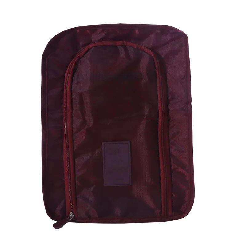 Portable Shoe Bags Travel Holds Multifunction Folding Storage Handbag High Capacity Mini Solid Color Shoe Pouch Organizer