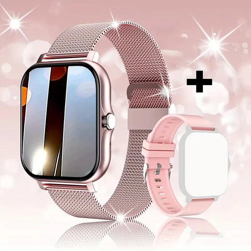 LAXASFIT 2025 New Smart Watch for Men Women Gift Full Touch Screen Sports Fitness Watch Bluetooth Call Digital Smartwatch