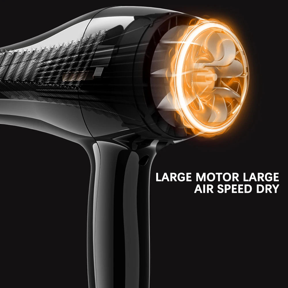 6 In 1 High-Powered Low Noise Hair Dryer Powerful Fast Dry Hot Cold Wind Hair Dryer For Home Travel Hair Styling