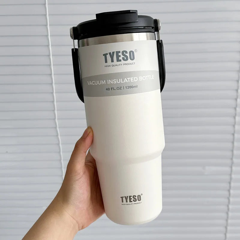 TYESO Large Capacity Stainless Steel Thermo Bottle Car Coffee Cup Keep Cold and Heat Thermal Mug Sport Water Bottle Vacuum Flask