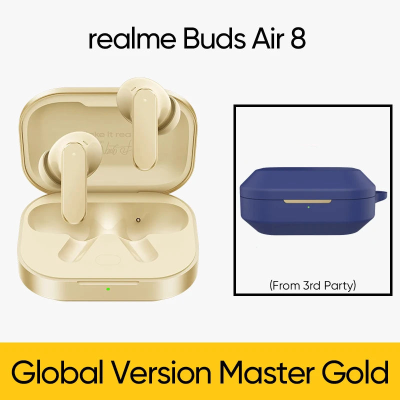 Global Version realme Buds Air 8 55dB Ultra Depth Noise Cancellation True Wireless Earphone Bluetooth 5.4 Earbuds LHDC 5.0 IP55