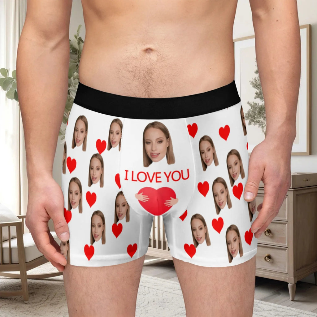 Personalized Facial Photo Customization Flat Underwear Customization Men's Valentine's Day Gift for Husband Gift for Father