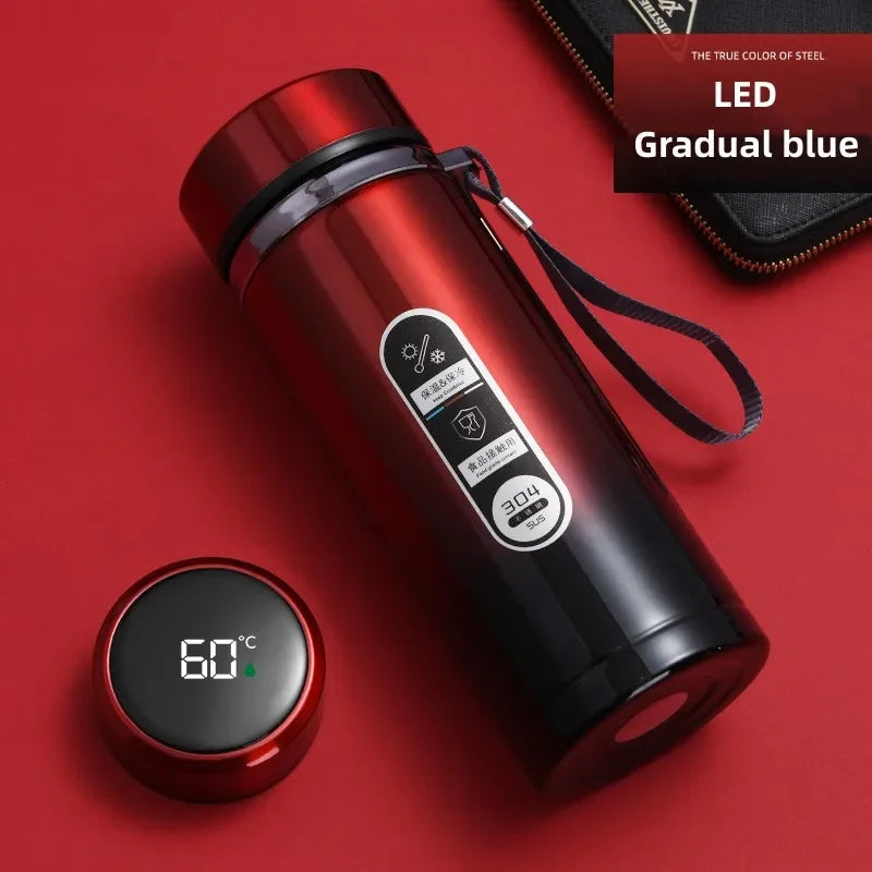 New Vacuum Flask Portable Cups Stainless Steel Thermos Bottle with LED Temperature Display Sus304 Tea Water Bottle