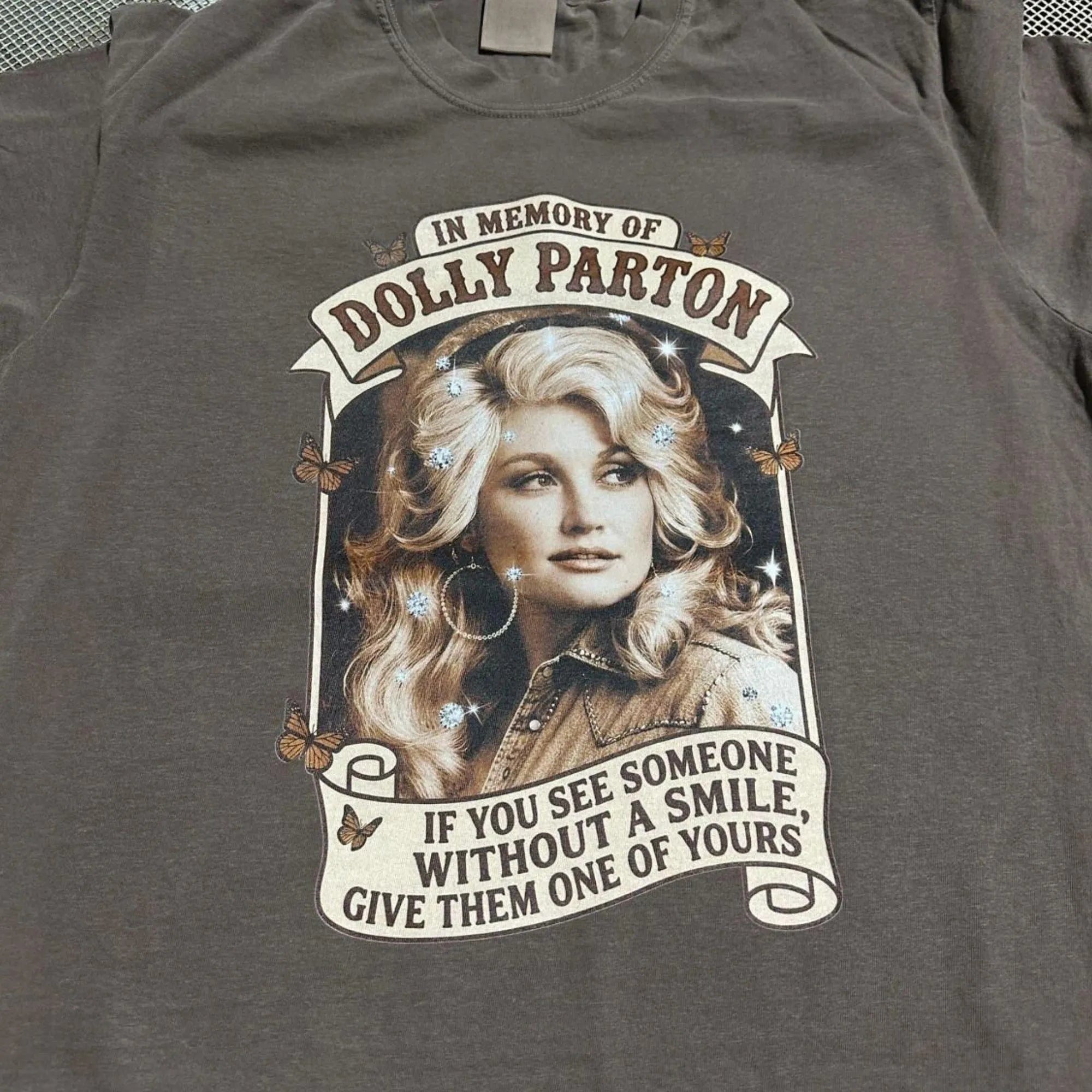 In Memory of Dolly Shirt Vintage Tribute Cowgirl Top Women Short Sleeve Author Print T-shirts