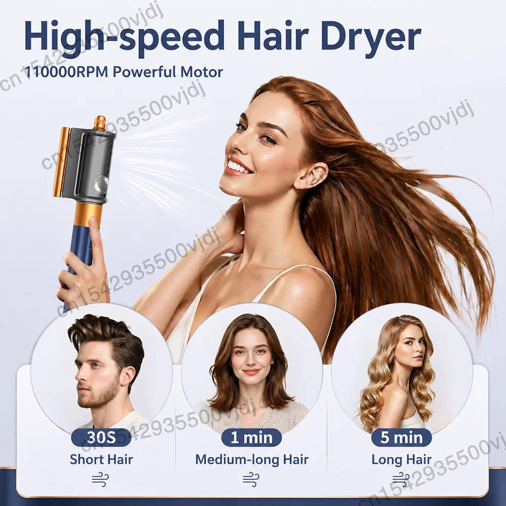 TINSOL 7-in-1 Air Styling Hair Dryer, 110,000 RPM High-Speed Hair Care, Ionic Hair Dryer, Automatic Curling Set