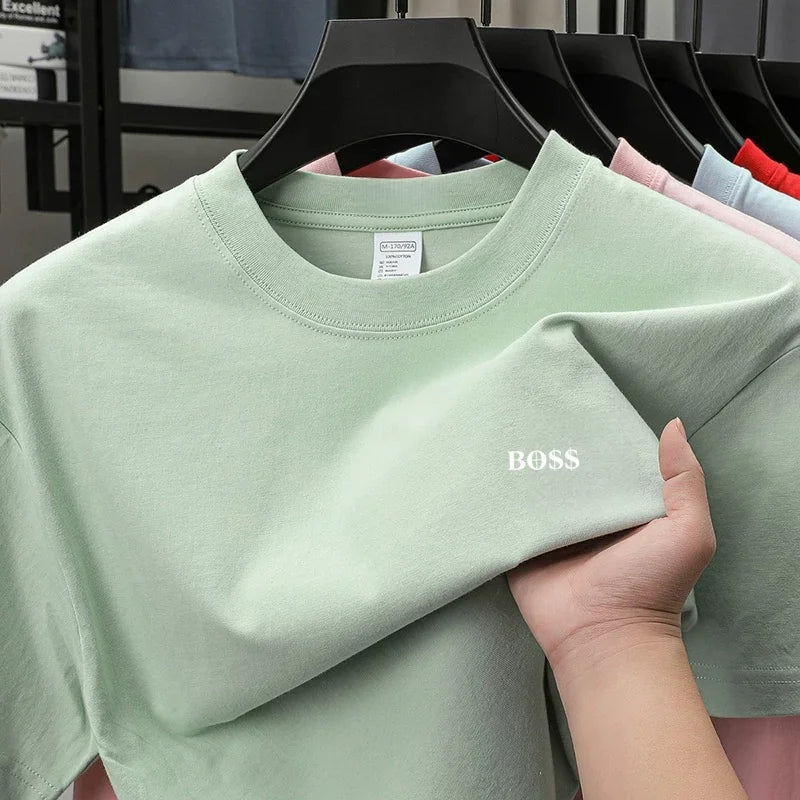 High end brand round neck short sleeved T-shirt print letters men's 2026 summer new  casual breathable T-shirt