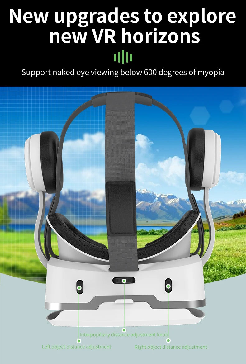 Virtual Reality VR Glasses 3D Headset Devices Viar Helmet Goggles Lenses Smart For Smartphones Phone Mobile Realidade Headphone
