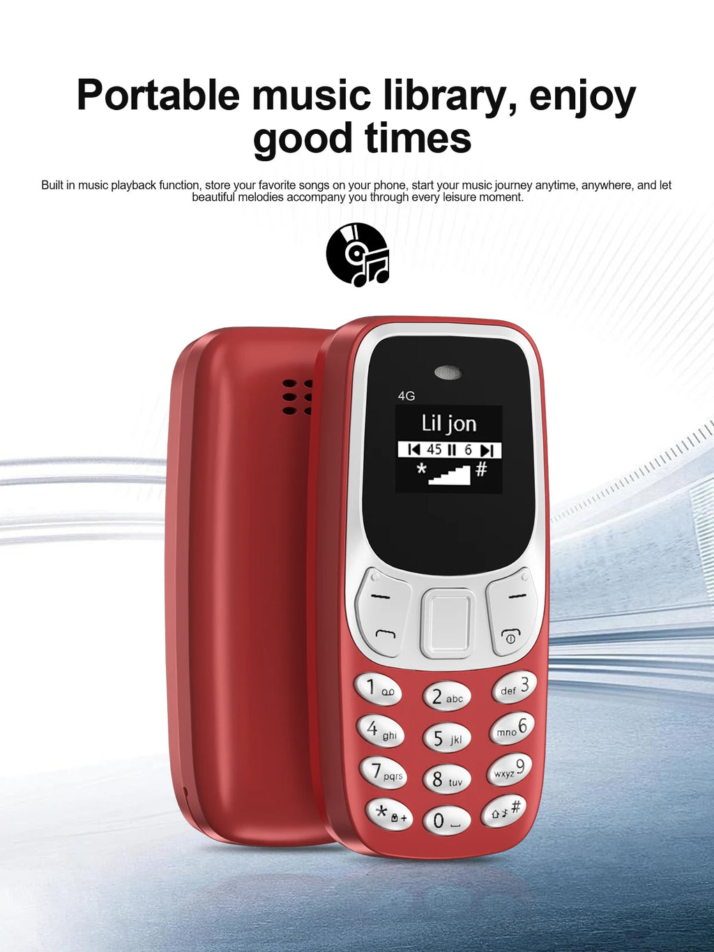 SERVO BM10 LTE 4G Mini Mobile Phone Dual SIM Standby Call Recording Speed Dial Blacklist Alarm Clock Small Feature Backup Phones