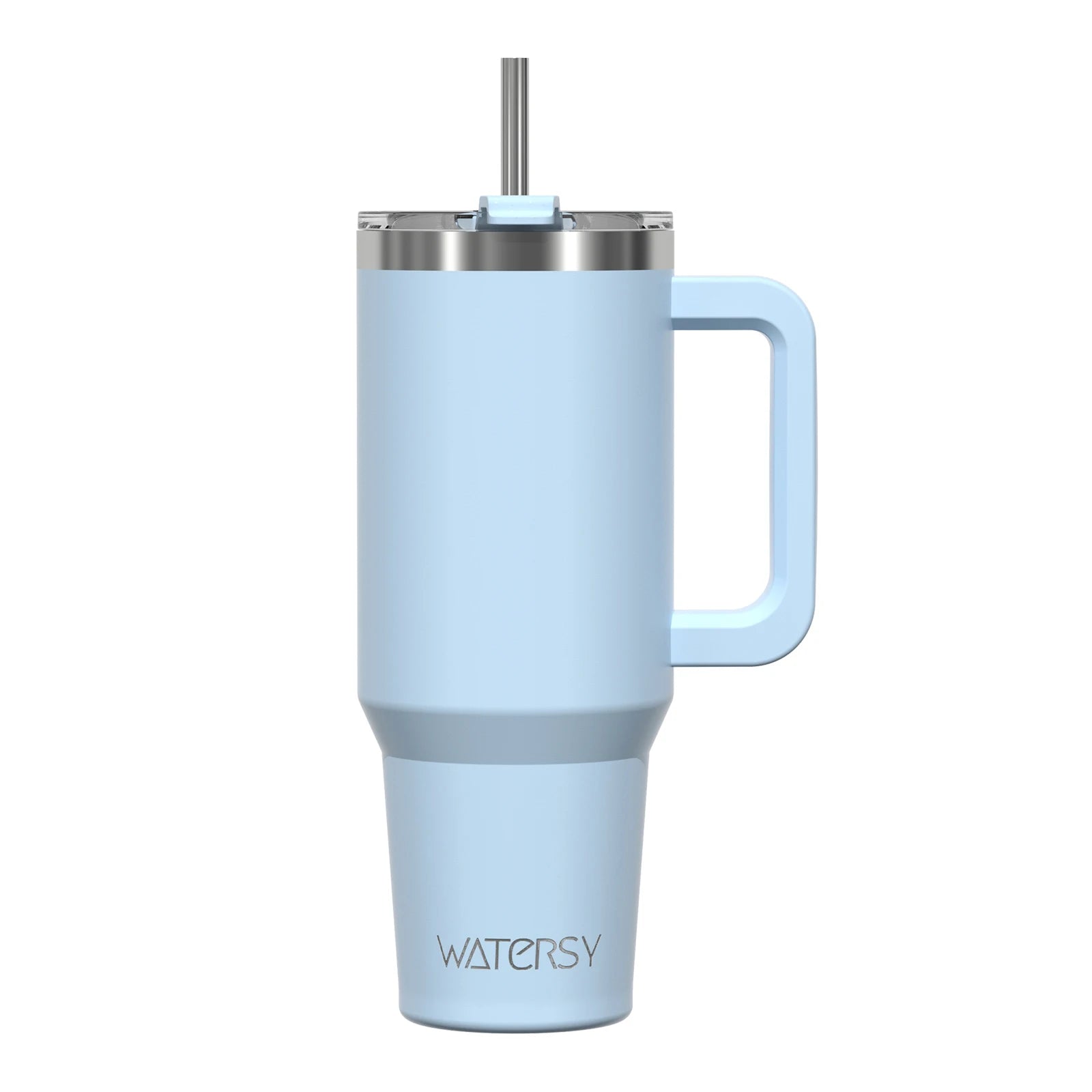 WATERSY 20/30/40oz Tumbler with Handle & Straw, Large Capacity Stainless Steel Thermal Cup, Vacuum Insulated Mug for Car, Travel