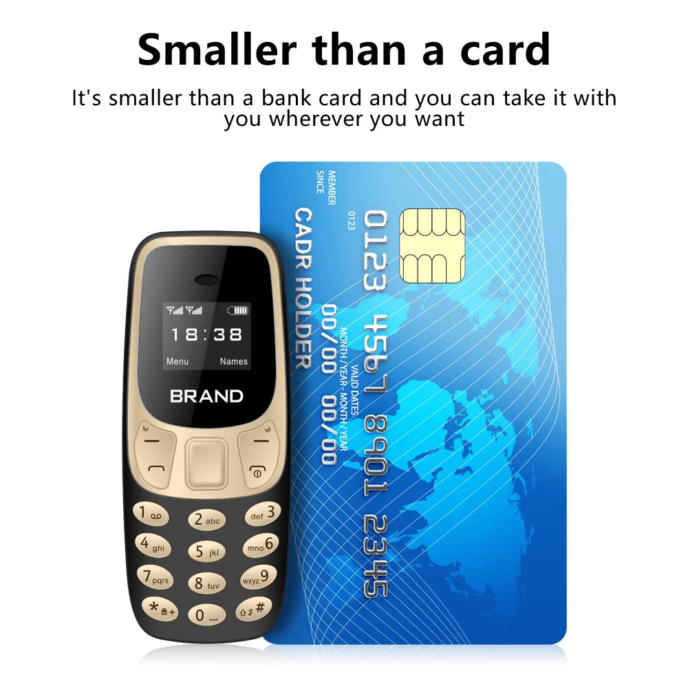 SERVO BM10 Mini Feature Phone Dual SIM Dual Standby Voice Dialing Low Radiation Mp3 Player With Earhook Pocket Cellular Phone