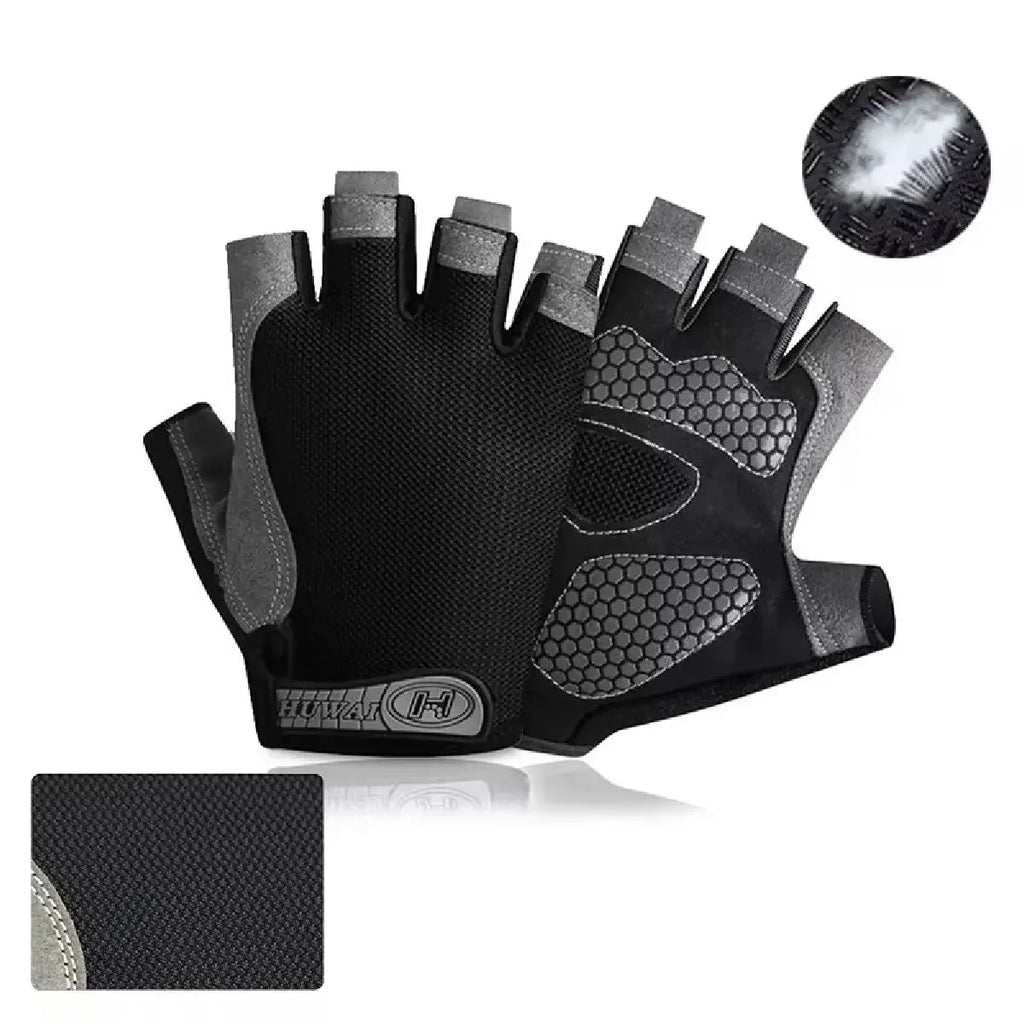 Guantes Ciclismo y Pesca Sin Dedos – Transpirables Antideslizantes Unisex