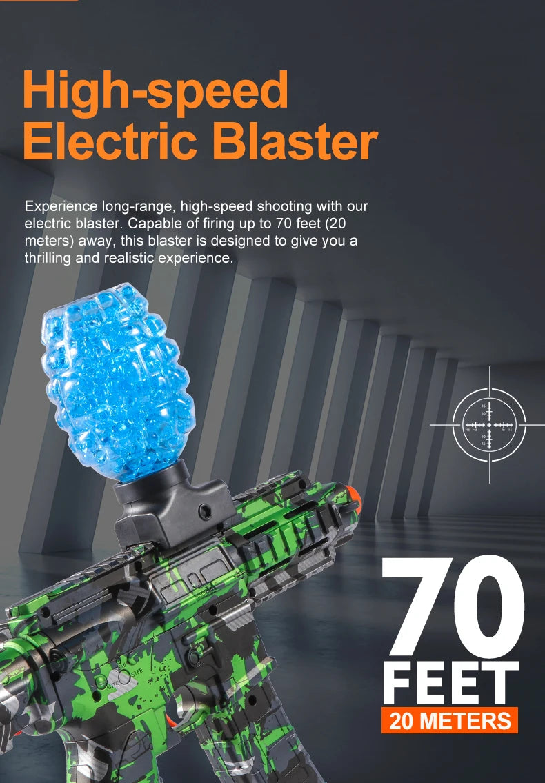 M416 Electric Ball Blaster Toy Gun - High-Speed, Metallic Finish, Rechargeable - Outdoor Game Party Gift(Bullets Excluded)