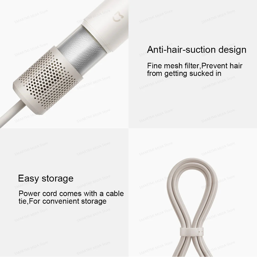 2026 New MIJIA High-Speed Hair Dryer,110000rpm,62m/s Powerful airflow,8 Airflow Mode,347g 4 Color,CN Version With Adapter