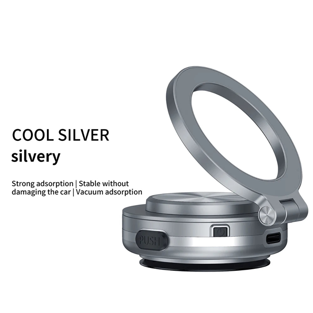 360°rotatable Car Magnetic Holder Intelligent Vacuum Adsorption Phone Stand Car Mount Windshield Magnetic Car Stable Bracket