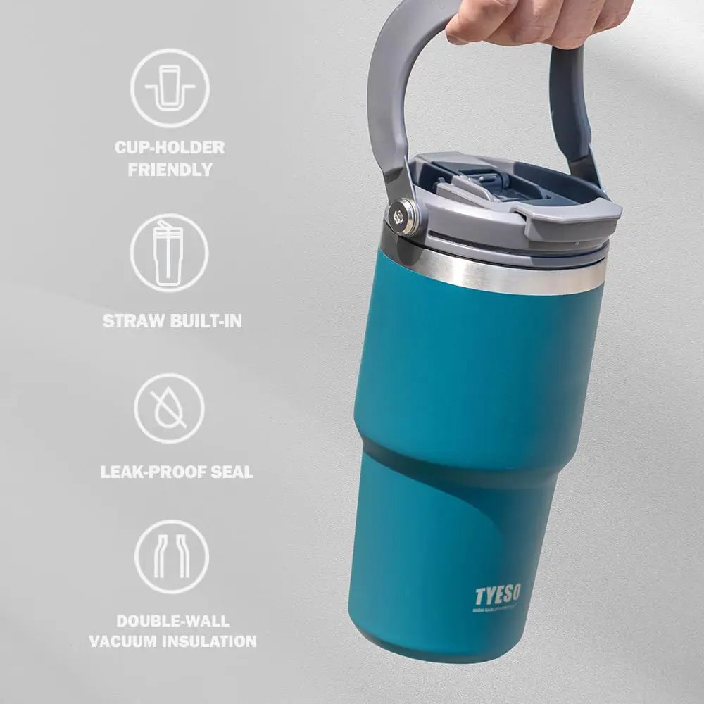 Tyeso 900ML Travel Mug Stainless Steel Coffee Cup Cold Hot Double-layer Insulated Cup Tumbler Thermo Water Bottle Car Vacuum Cup