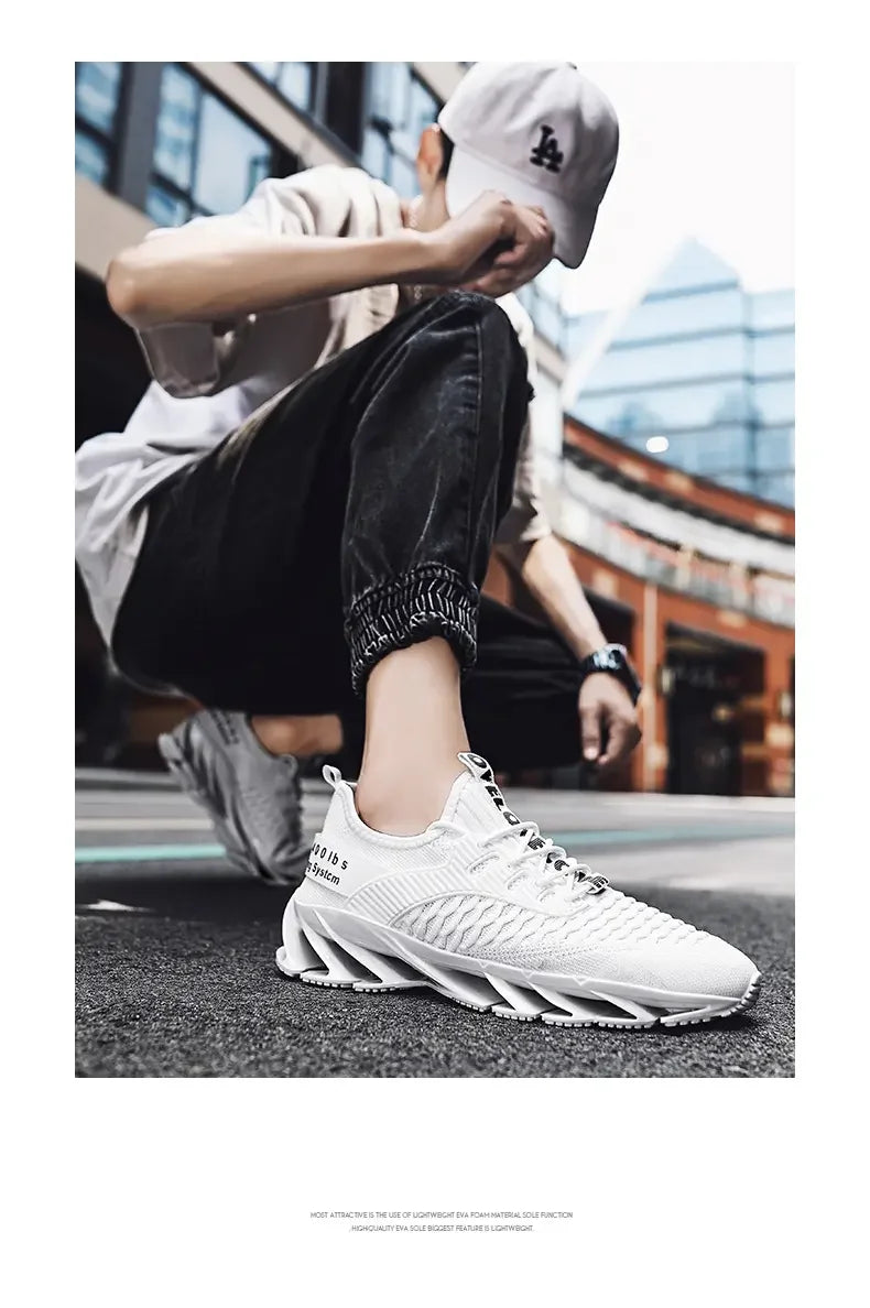 Men Shoes Fashion Mesh Breathable High-quality Sneakers Platform Soft Sole Casual Trend Versatile Running Shoes Tenis Masculino