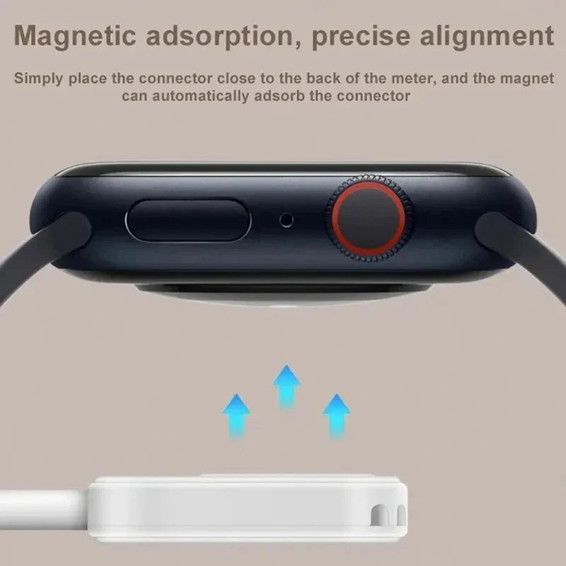 Fast Magnetic Watch Wireless Charger For Apple Watch Ultra 3 2 1 Series 9 8 7 6 SE Charger Dock Adapter Type C Portable Charger