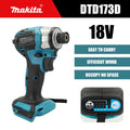 Atornillador Impacto Makita DTD173 | 1800RPM 180Nm - Para Madera, Pernos y Metal