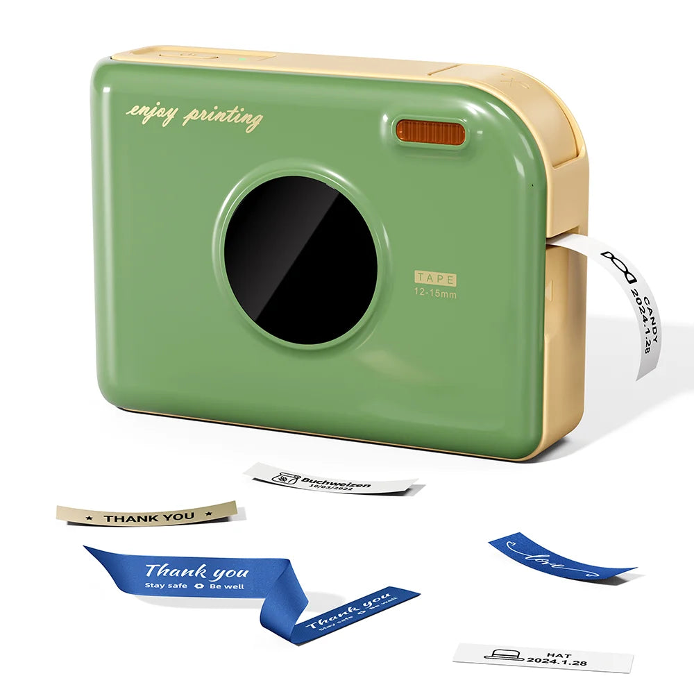 Phomemo A30 Ribbon Label Printer Bluetooth Portable Mini Sticker Printer Rechargeable for Gift Wrap Decorations, Cloth Name Tag
