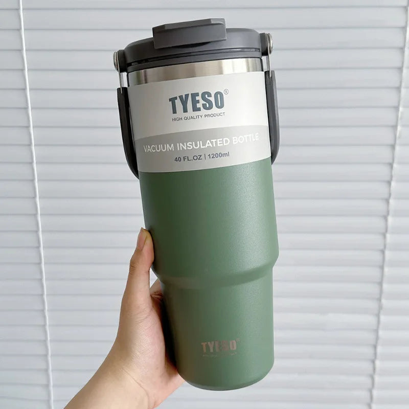 TYESO Large Capacity Stainless Steel Thermo Bottle Car Coffee Cup Keep Cold and Heat Thermal Mug Sport Water Bottle Vacuum Flask