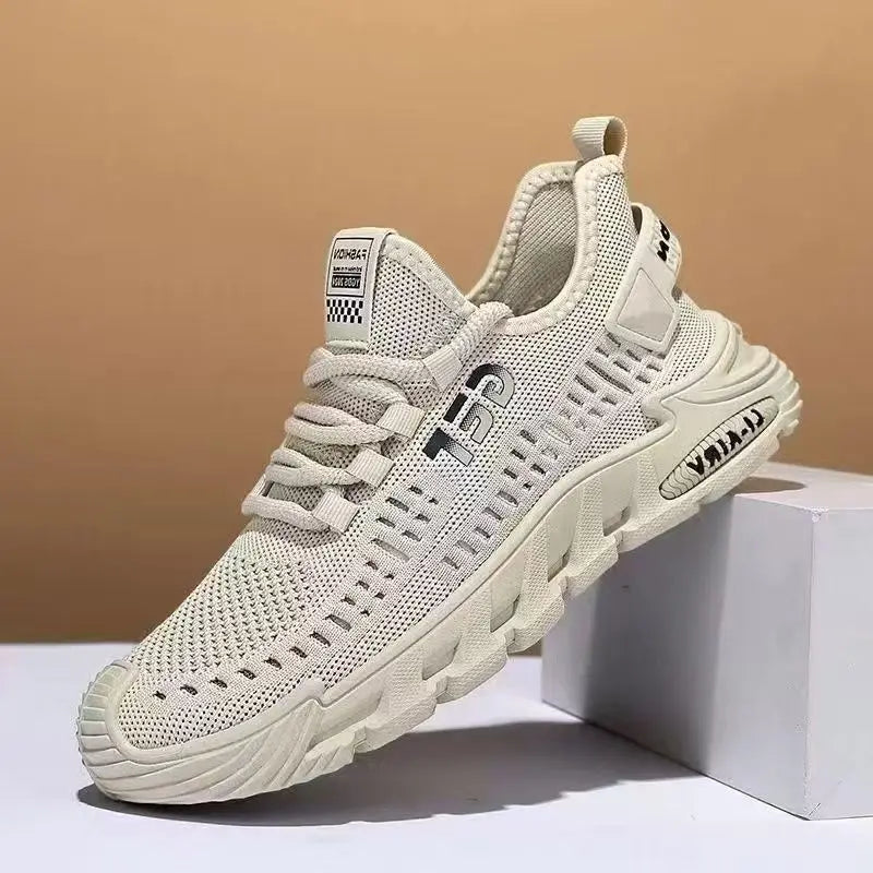 New Men's Sneakers Thick Sole Comfortable Casual Shoes Lightweight Breathable Fashion Running Shoes Luxury Male Tenis Masculino