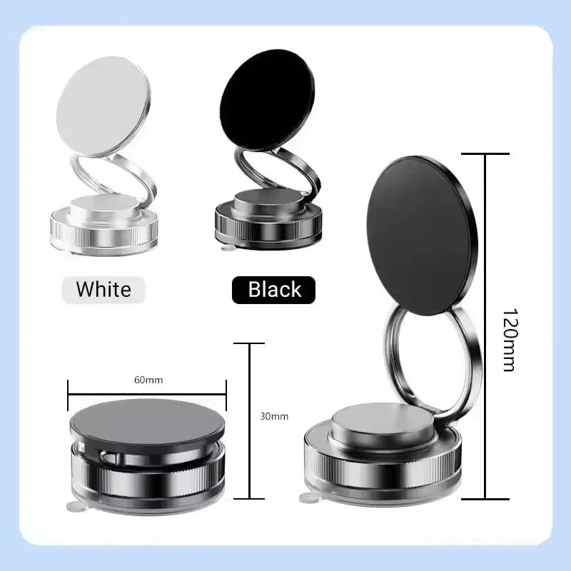 Car Phone Magnetic Stand Mechanical Vacuum Suction Cup Rotate 360° Magnetic Adsorption Bracket Navigation Universal Holder