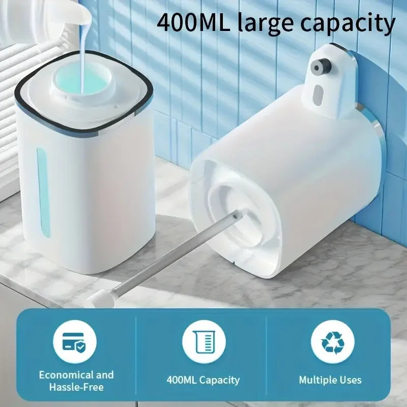400ML Large Capacity Light Display 4-Levels Adjustable Foam/Liquid Modes Touchless Electric Automatic Smart Sense Soap Dispenser