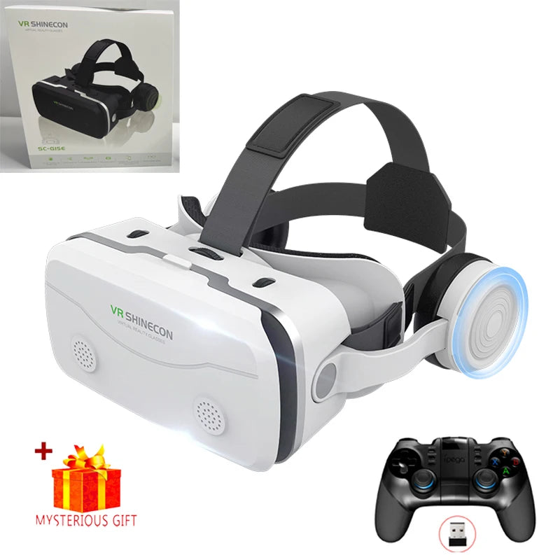 Virtual Reality VR Glasses 3D Headset Devices Viar Helmet Goggles Lenses Smart For Smartphones Phone Mobile Realidade Headphone