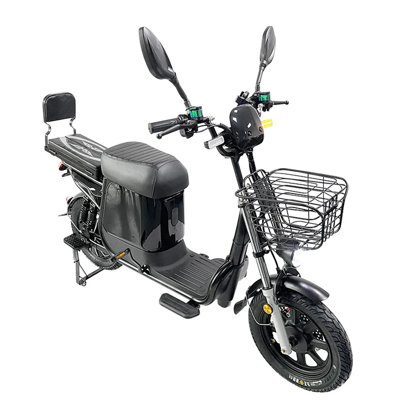 Electric Bike 16” Delivery Electric Bicycle Manufacture 800W 60V Lithium Battery Black E-bike