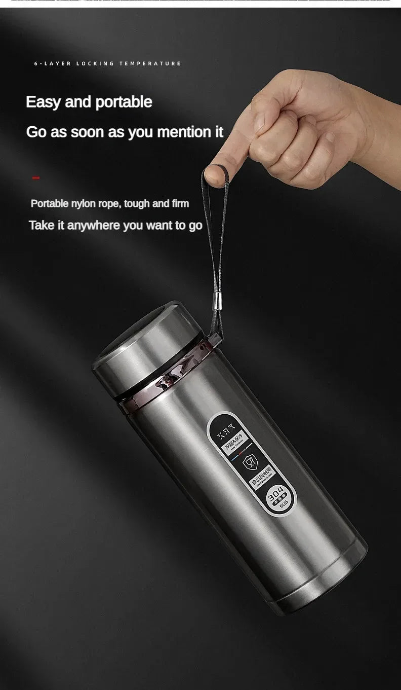 New Vacuum Flask Portable Cups Stainless Steel Thermos Bottle with LED Temperature Display Sus304 Tea Water Bottle