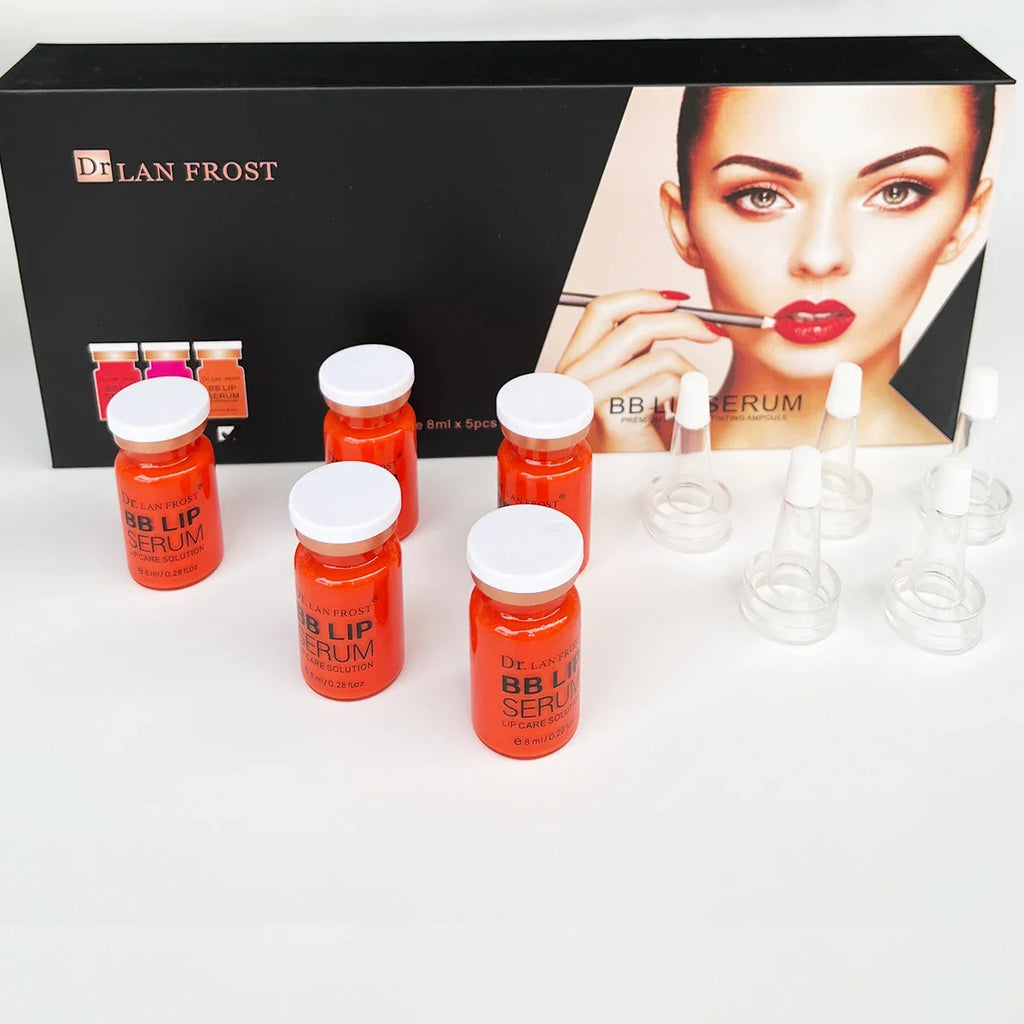 BB Cream Lip Kit Ampoule Serum Foundation Starter Kit Permanent Makeup Lip Pigment(Red Orange Pink)