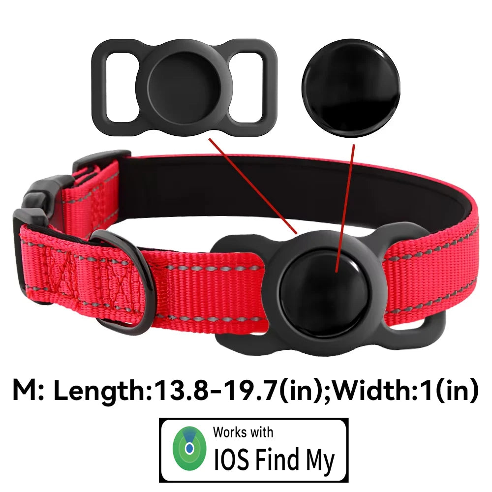 Pet Bluetooth Tracker for iOS Dog Mini Tracking for Apple Find My Dog Cat Collars Anti Lost Smart Tag Adjustable Pet Locator