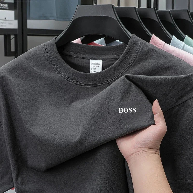 High end brand round neck short sleeved T-shirt print letters men's 2026 summer new  casual breathable T-shirt