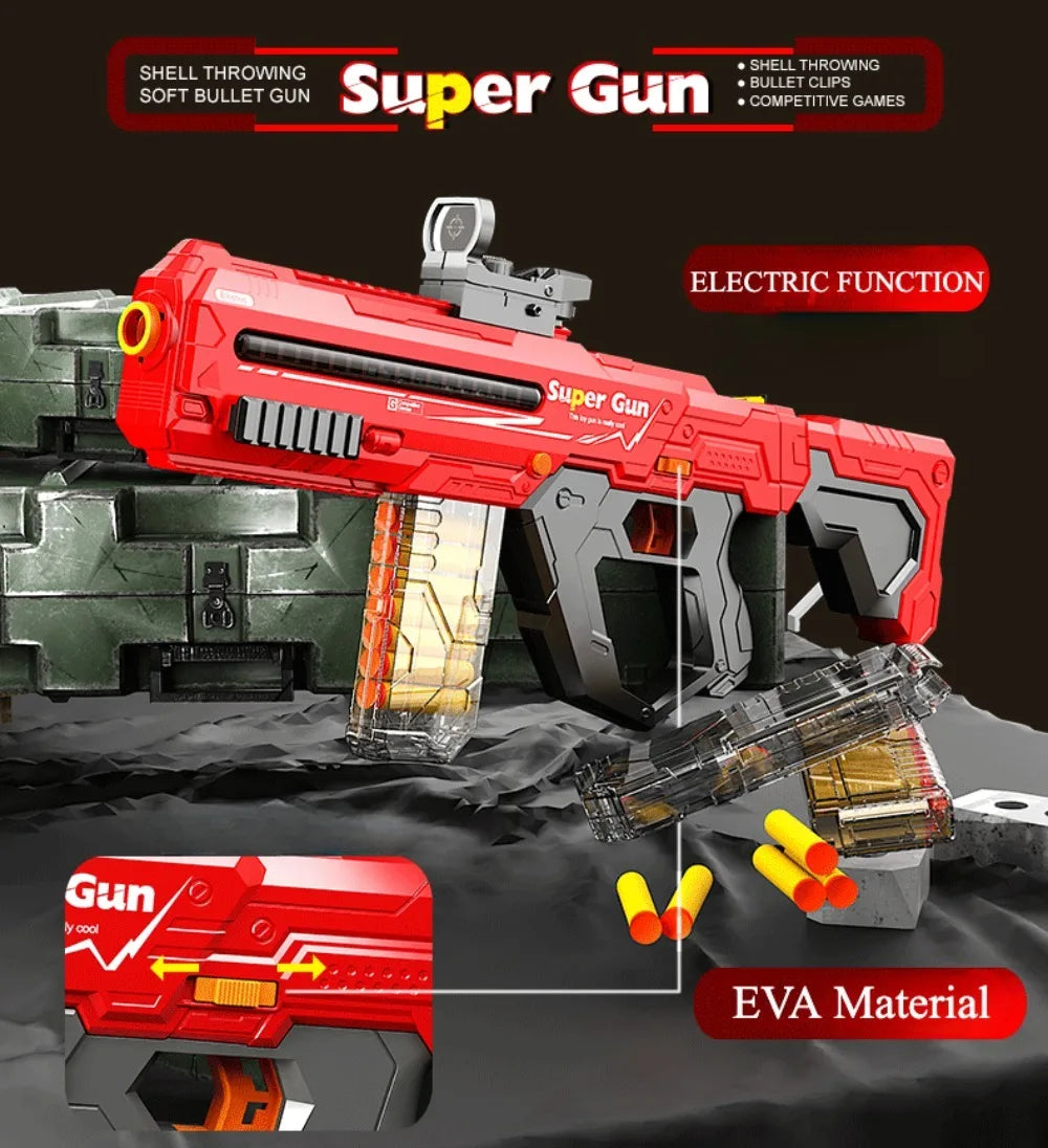 Soft Bullet Gun Toy Gun Auto-Manual Sport Game Outdoor Shooting Games Education Toy for Kids Boys Adult