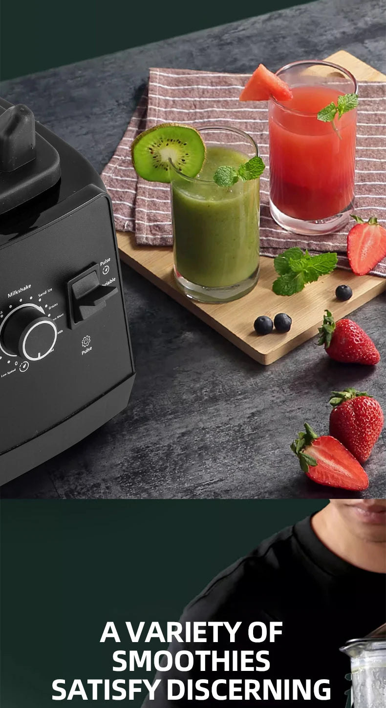 Fully Automatic Wall-Breaking Commercial Blender High Power Stationary Mixer Food Processor Ice Smoothie Juicer Machine Kitchens