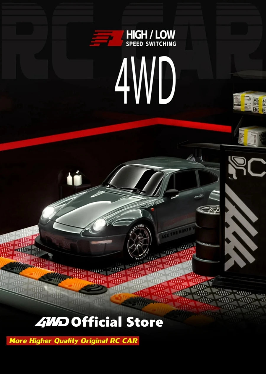 4WD Remote Control Drift Car Full Size 1:24 Mini Remote Control Racing Car Model 2.4G Radio High Speed 4X4 RC Car Vehicle Toy