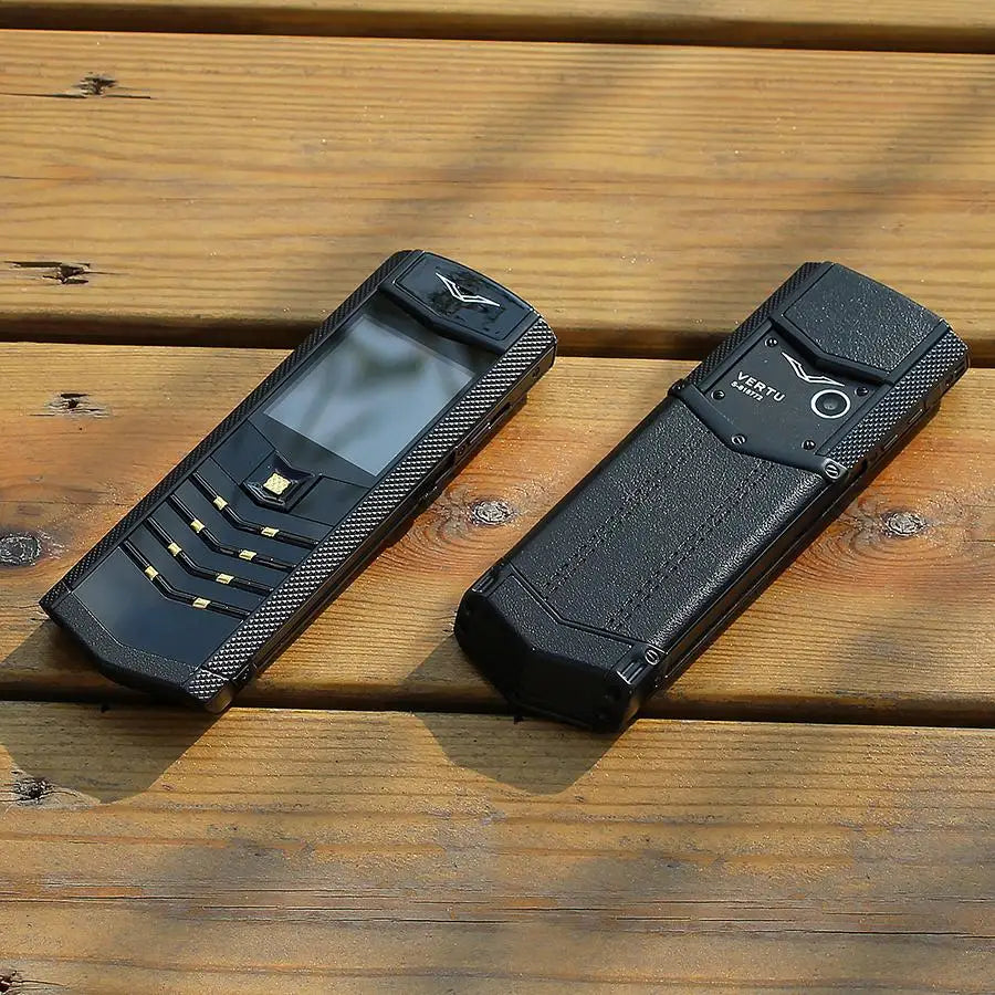 V9 Straight Plate Mobile Phone with Metal Leather Body, Dual Card Dual Standby Invisible Keyboard, GSM 2G Network, Elderly Phone