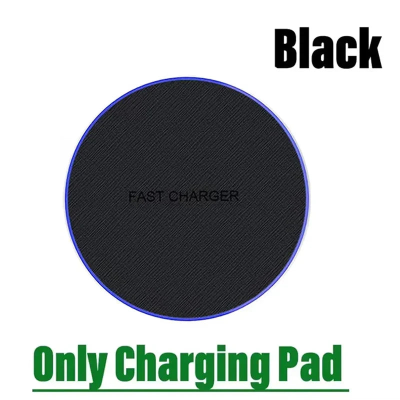 Ultra-Thin Fast Wireless Charger Pad for Samsung Galaxy S25  iPhone 17 16 15 14 13 Pro Max Wireless Induction Charging Station