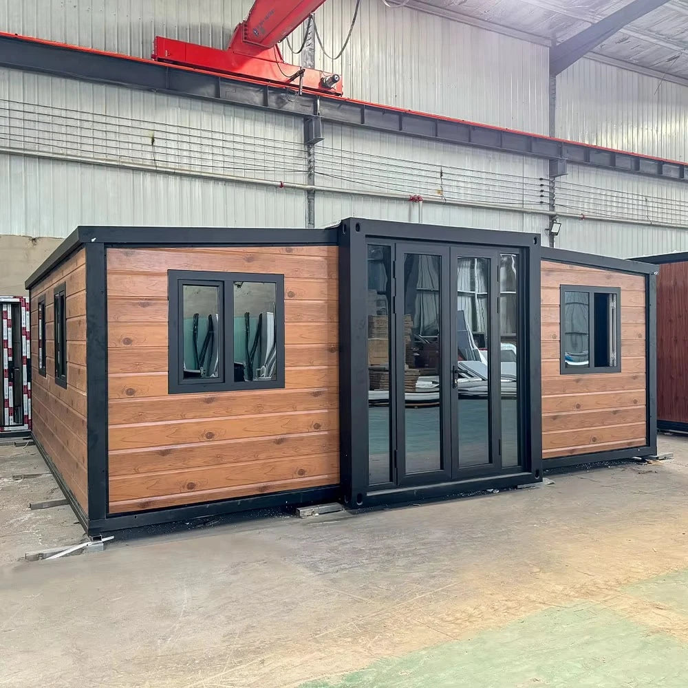 20FT 40FT Expandable Prefab Villa, Movable Modern Container House with 2/3/4/5 Bedrooms, Ready to Use Portable Modular Home