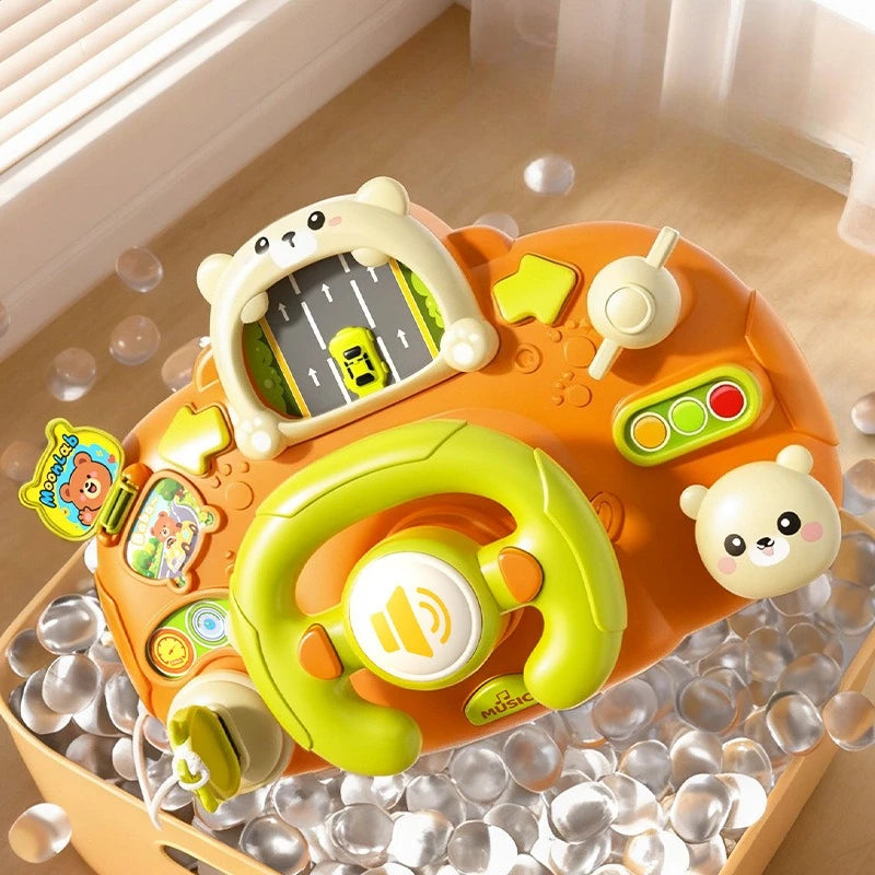 Children Early Education Intelligence Steering Wheel Toy Childrens Simulated Realistic Driving Car Small Cart Soothing Girl Toys