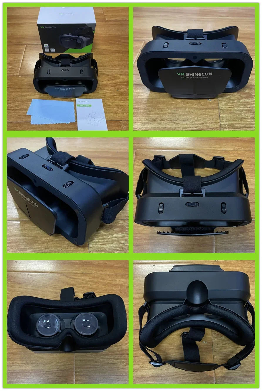 Shinecon Viar 3D VR Glasses Virtual Reality Device Helmet Lenses Headset Goggle Smart For Smartphone Cell Phone Mobile Realidade