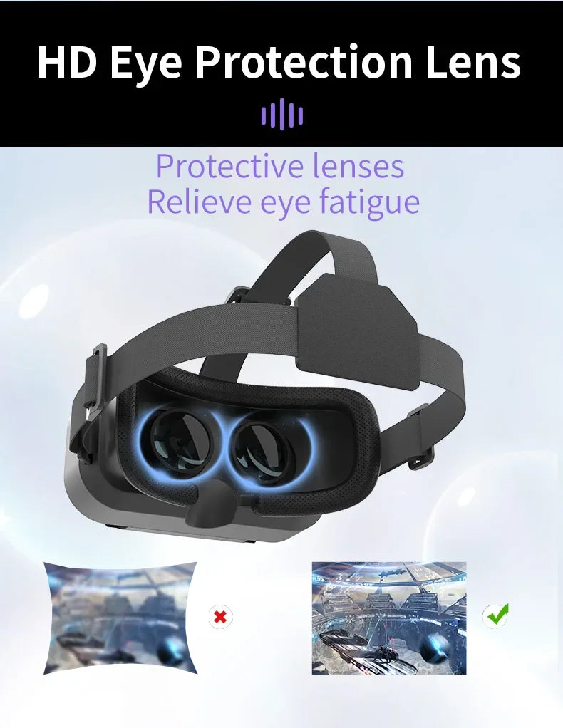 Shinecon Viar 3D VR Glasses Virtual Reality Device Helmet Lenses Headset Goggle Smart For Smartphone Cell Phone Mobile Realidade