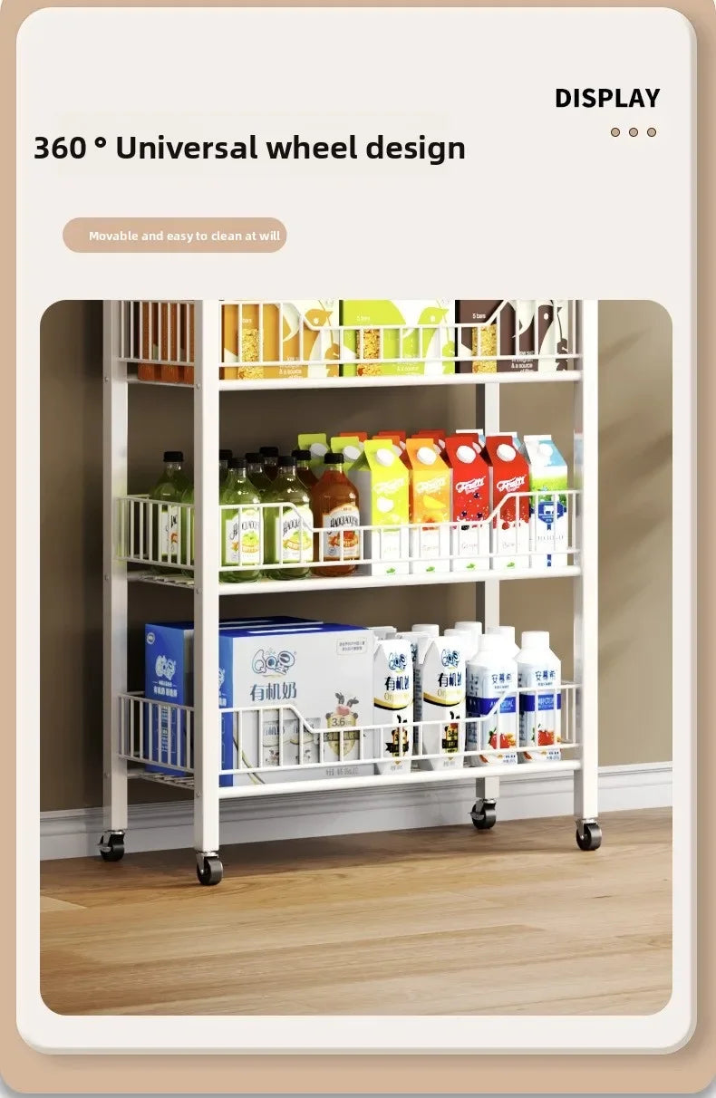 Multi-layer Removable Supermarket Snack Shelves Cart Convenience Store Checkout Page Home Storage Shelves Kitchen Island