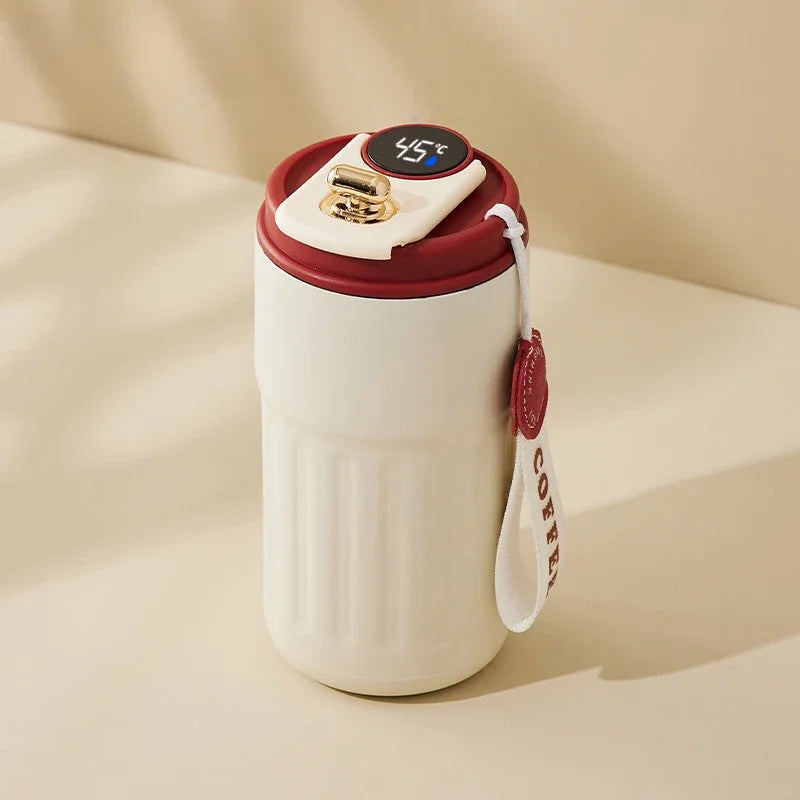 450ml Thermos Bottle Smart Display Temperature 316 Stainless Steel Vacuum Cup Office Coffee Cup Business Portable Thermal Mug