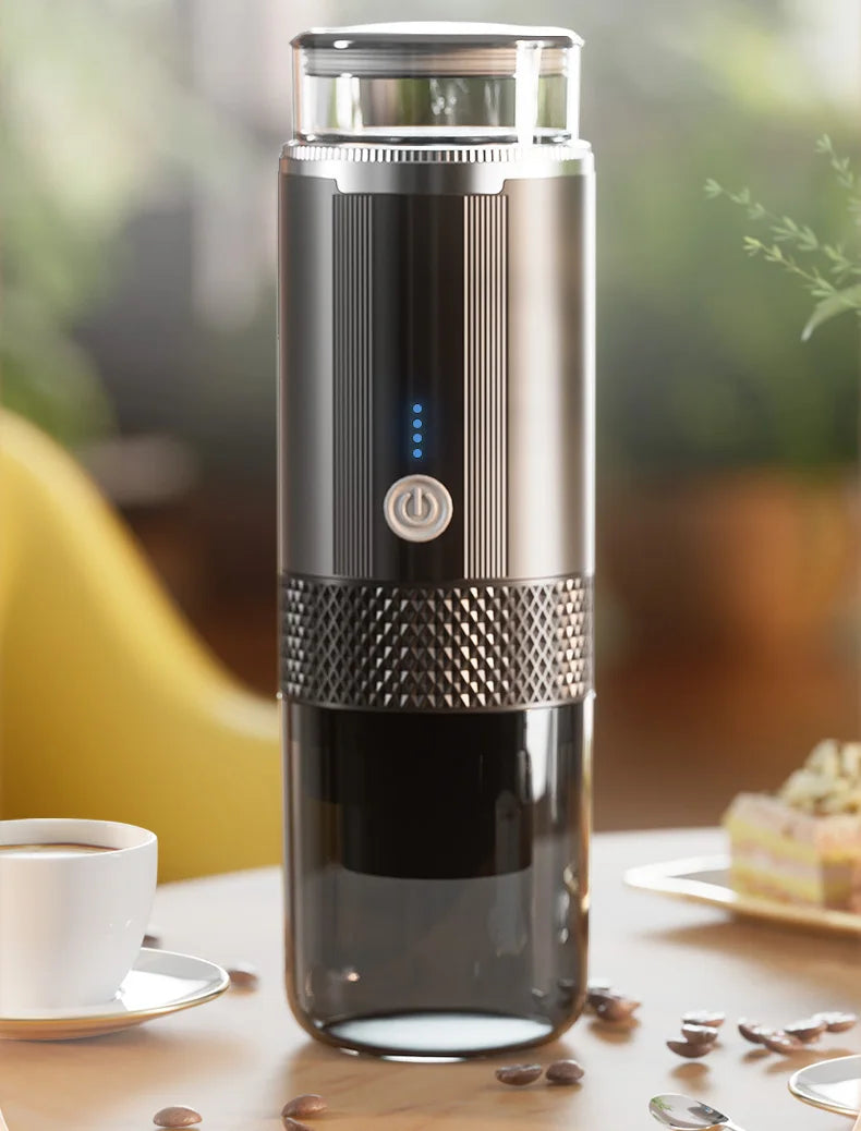 Electric Portable Coffee Maker Capsule Grind-and-Brew Compatible with Ground Coffee K-Cup Pods Single Cup Coffee Maker