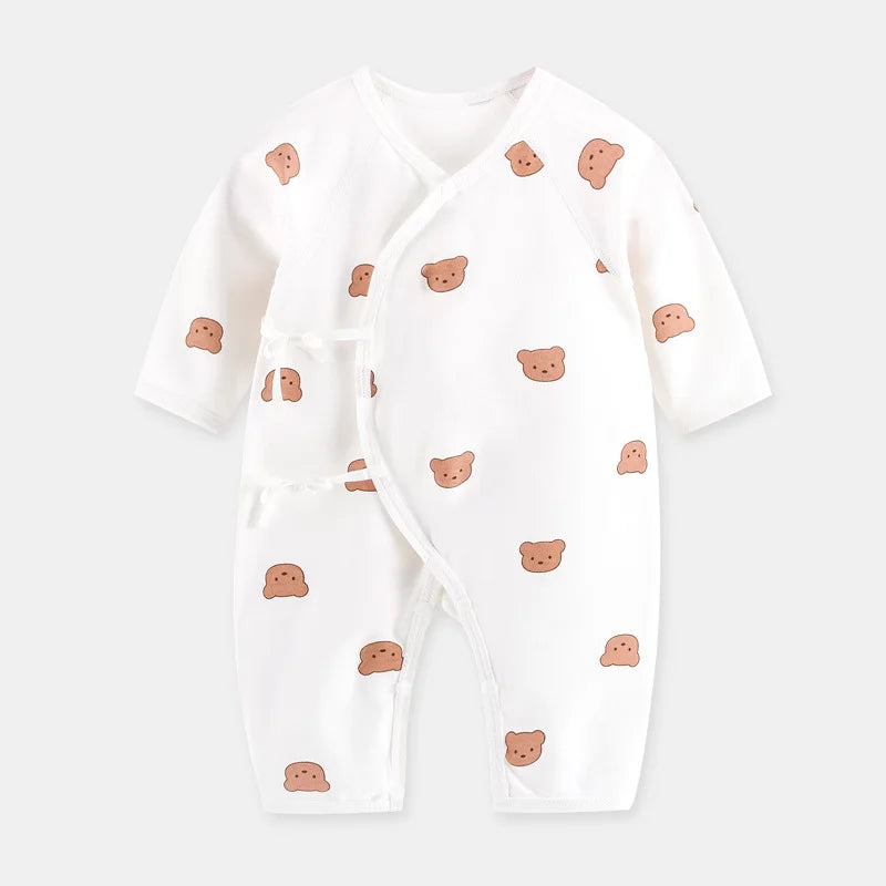 Somenie Infant Knitting Jumpsuit 100% Cotton Long Sleeve Romper One Piece Outfit for Boys & Girls Newborn Baby 4 Seasons Wear