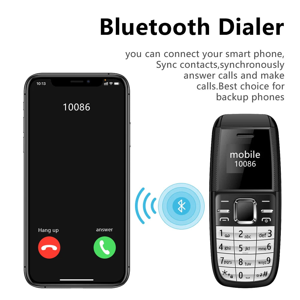 SERVO BM200 Button Mini Mobile Phone 2G GSM 2 SIM Standby Bluetooth Dialing Magic Voice Smallest Backup Cellphones Blacklist