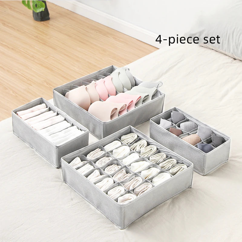 Underwear Organizer Socks Pants Bra Storage Box Cabinets Drawers Wardrobe Clothes Scarf Storage Organizer Boxes For Bedroom